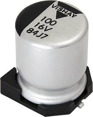Vishay 4.7μF Surface Mount Polymer Capacitor, 100V dc