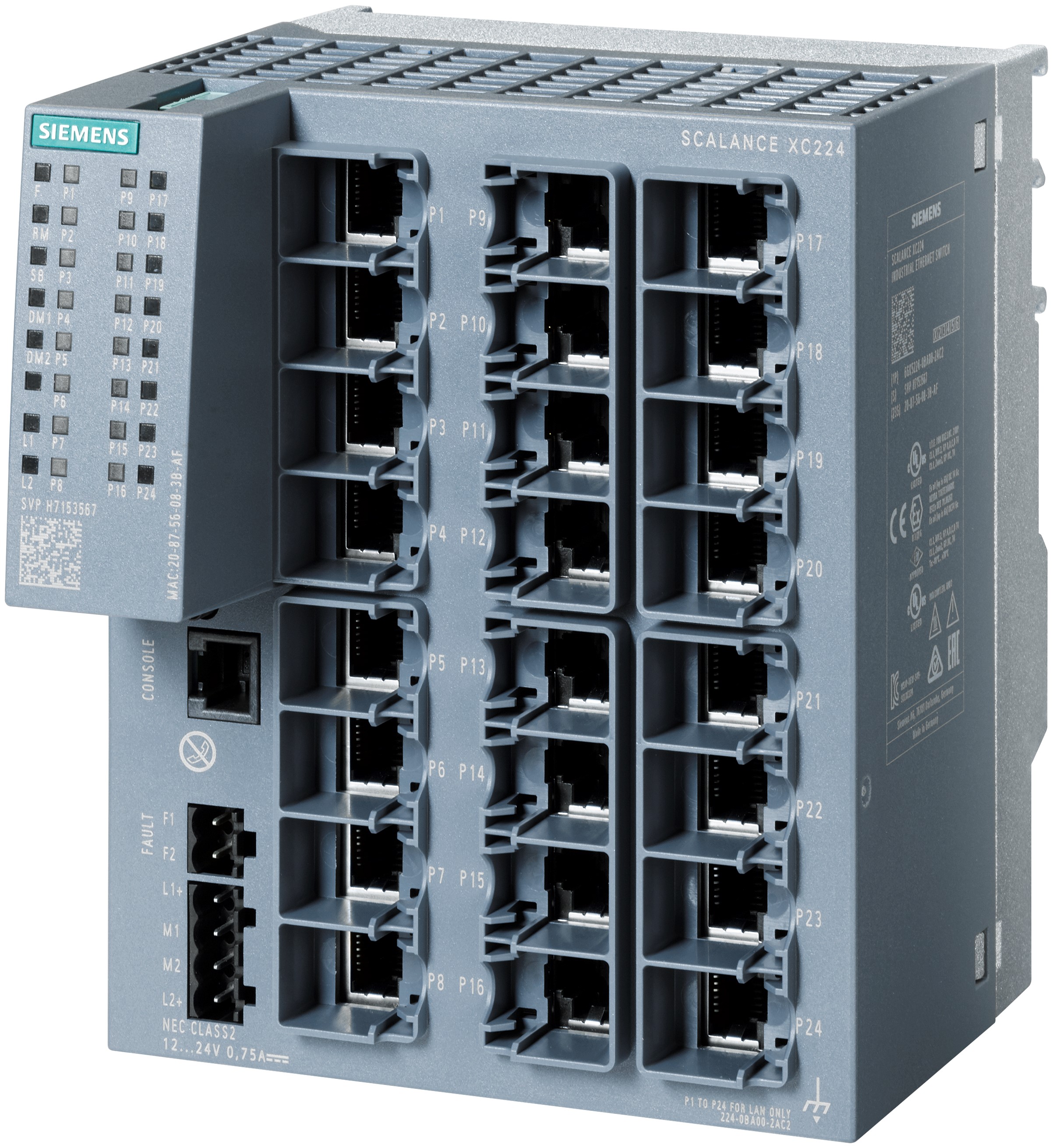 Siemens SCALANCE XC224 Managed Switch 25 Port Network Switch