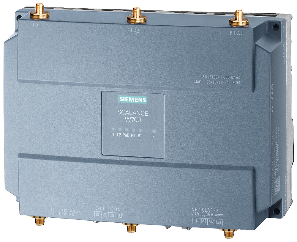 Siemens SCALANCE W788-2 2 Port Wireless Access Point, IEEE 802.11 a/b/g/n, 100Mbps