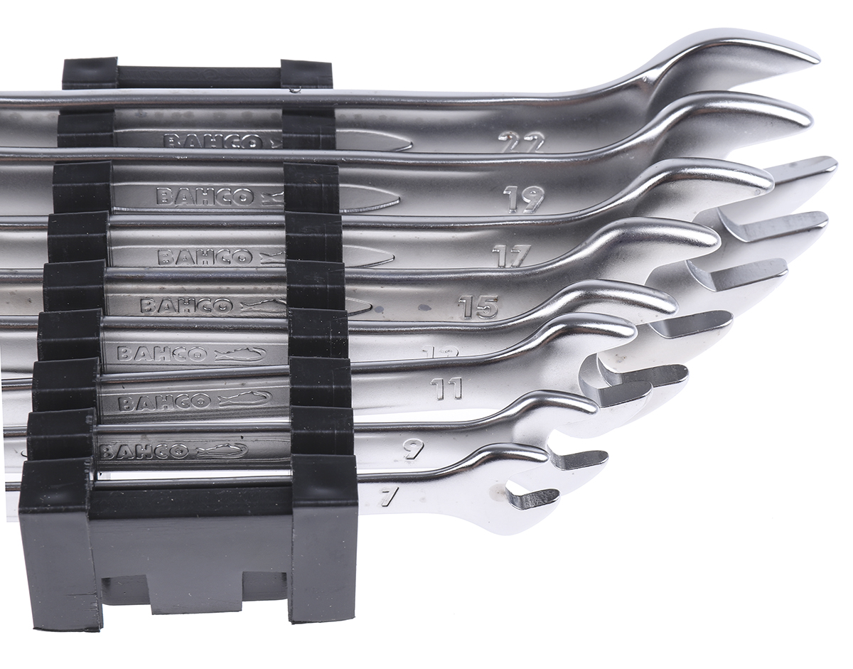 6m8c Bahco 8-Piece Spanner Set, 6 x 7 To 20 x 22 mm, Vanadium Extra Steel