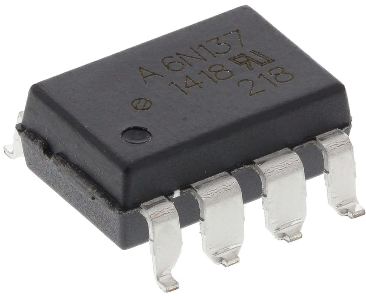 Broadcom 6N137-300E DC Input Optocoupler, Surface Mount, 8-Pin DIP