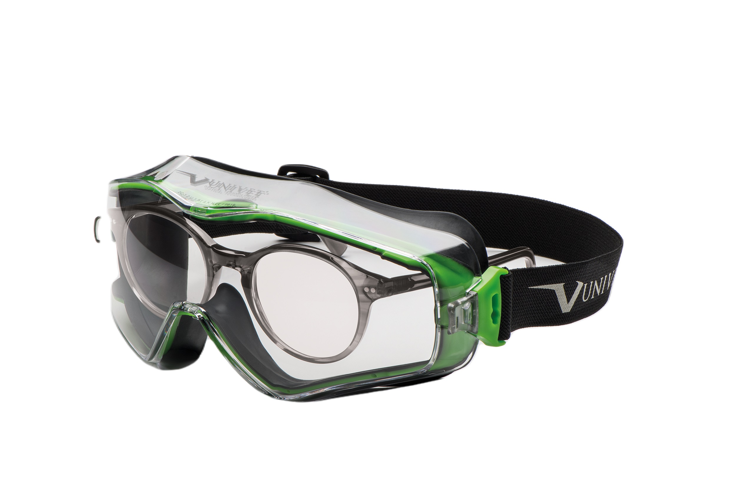 Univet 6X3 Anti-Scratch, Anti-Fog Coating Safety Goggles with Clear Lenses