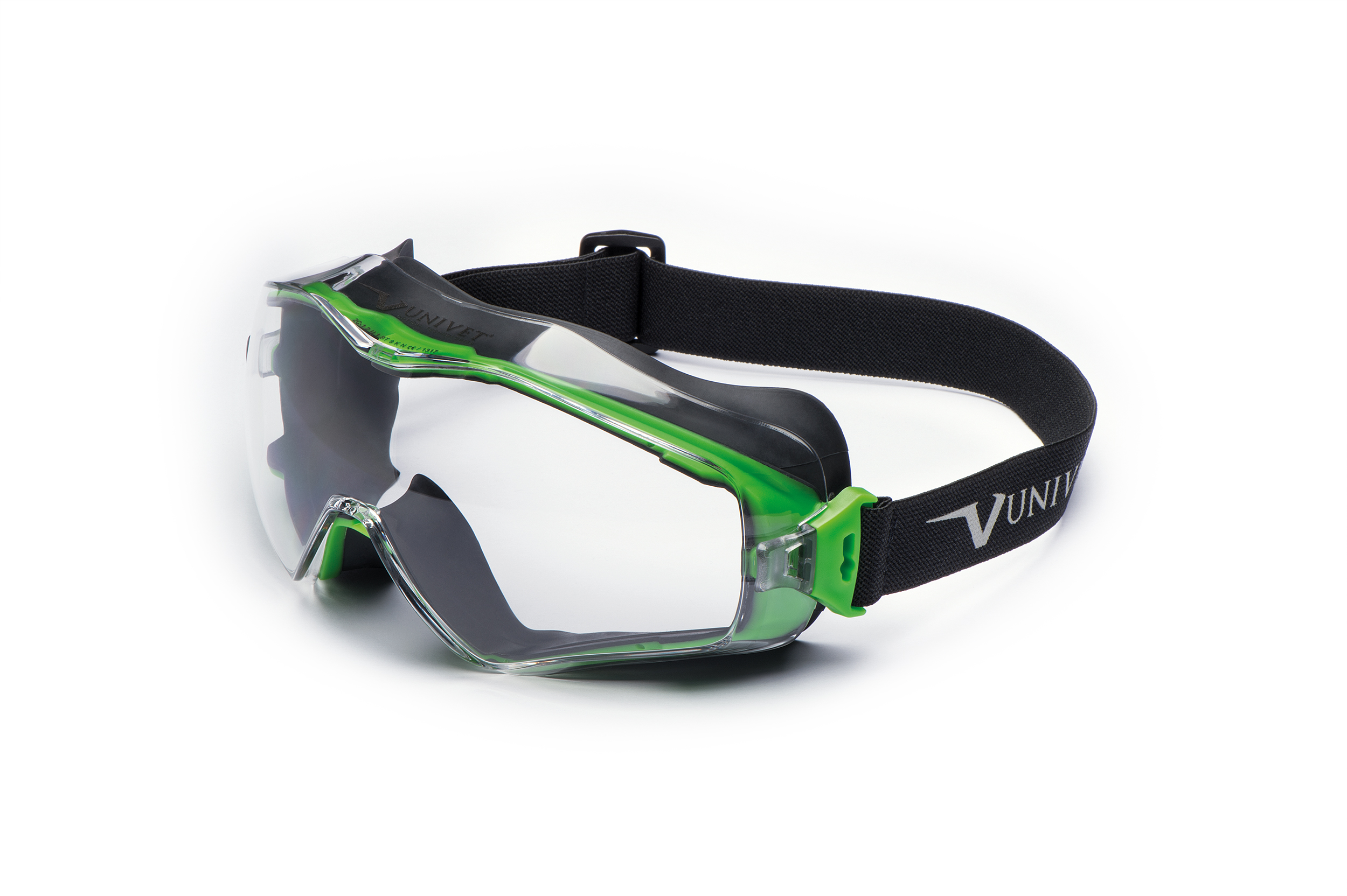 6x3000000 Univet 6X3 Anti-Scratch, Anti-Fog Coating Safety Goggles with Clear Lenses