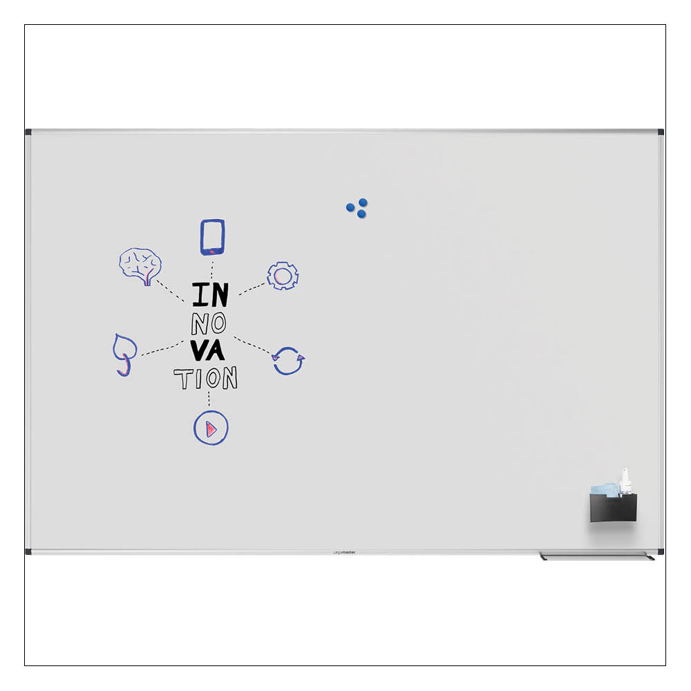 7-108174 Legamaster White Board, 120 cm Height, 1800 mm Width