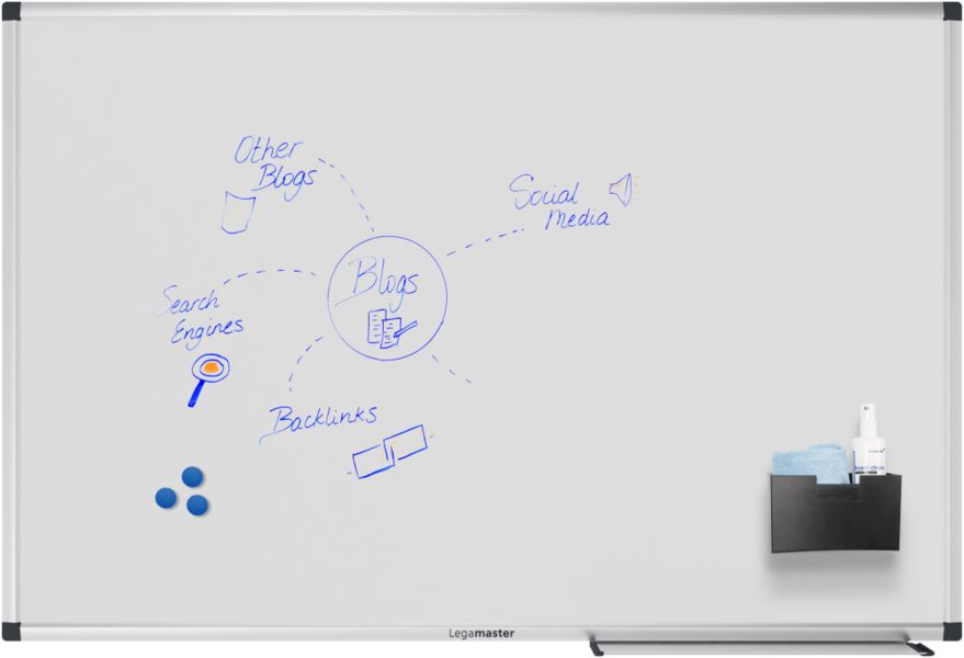 7-108243 Legamaster White Board, 60 cm Height, 90 cm Width