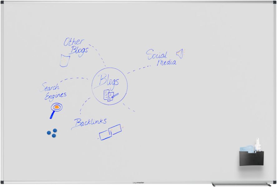 7-108263 Legamaster White Board, 100 cm Height, 150 cm Width