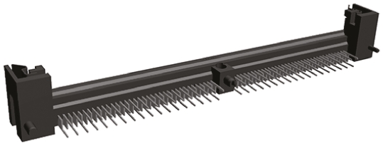 TE Connectivity 1.27 mm Pitch 72 Way, Right Angle Through Hole Mount Socket, 1A