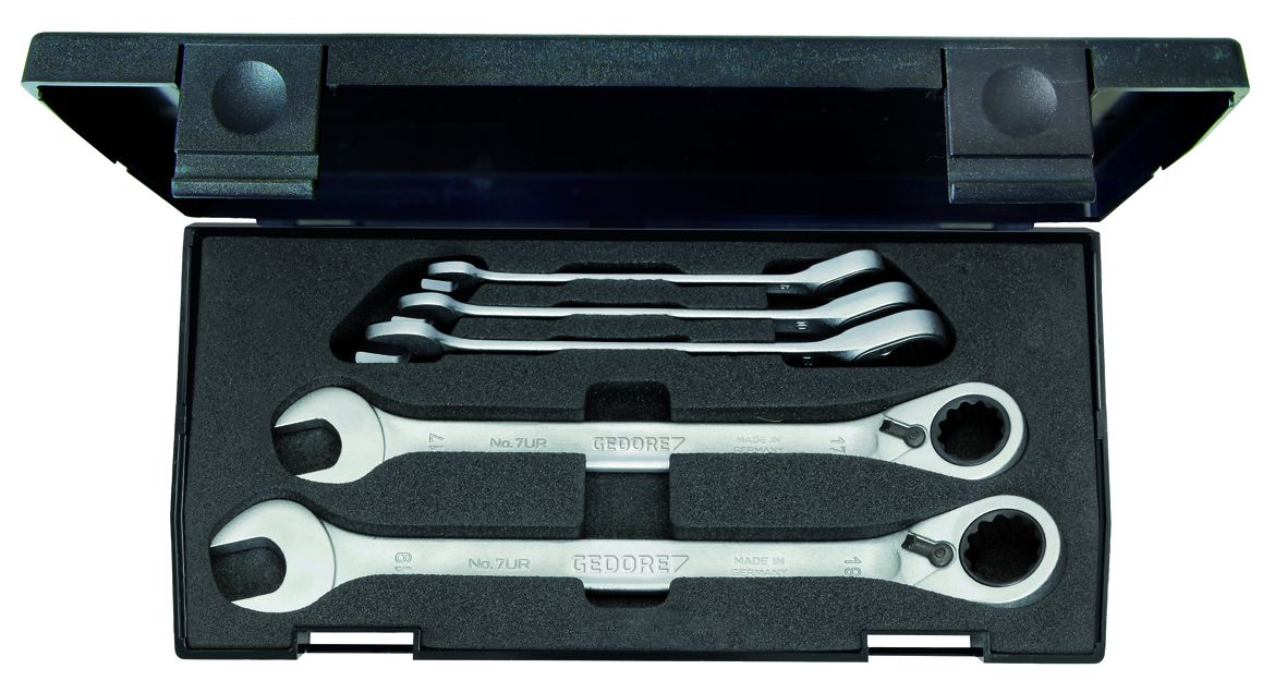 Gedore 5-Piece Spanner Set, 8 to 19 mm, Vanadium Steel