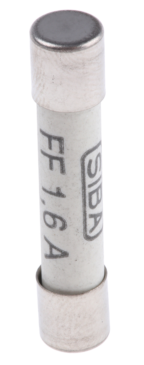 SIBA 1.6A FF Ceramic Cartridge Fuse, 6.3 x 32 mm