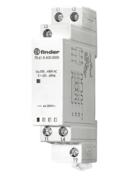 Finder NFC Monitoring Relay, 3 Phase, SPDT, DIN Rail