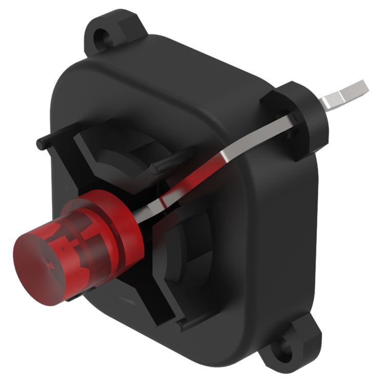 EAO 70-820.2S Red PCB LED Indicator, 1 LEDs 2 V