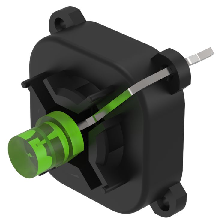 EAO 70-820.5S Green PCB LED Indicator, 1 LEDs 3 V