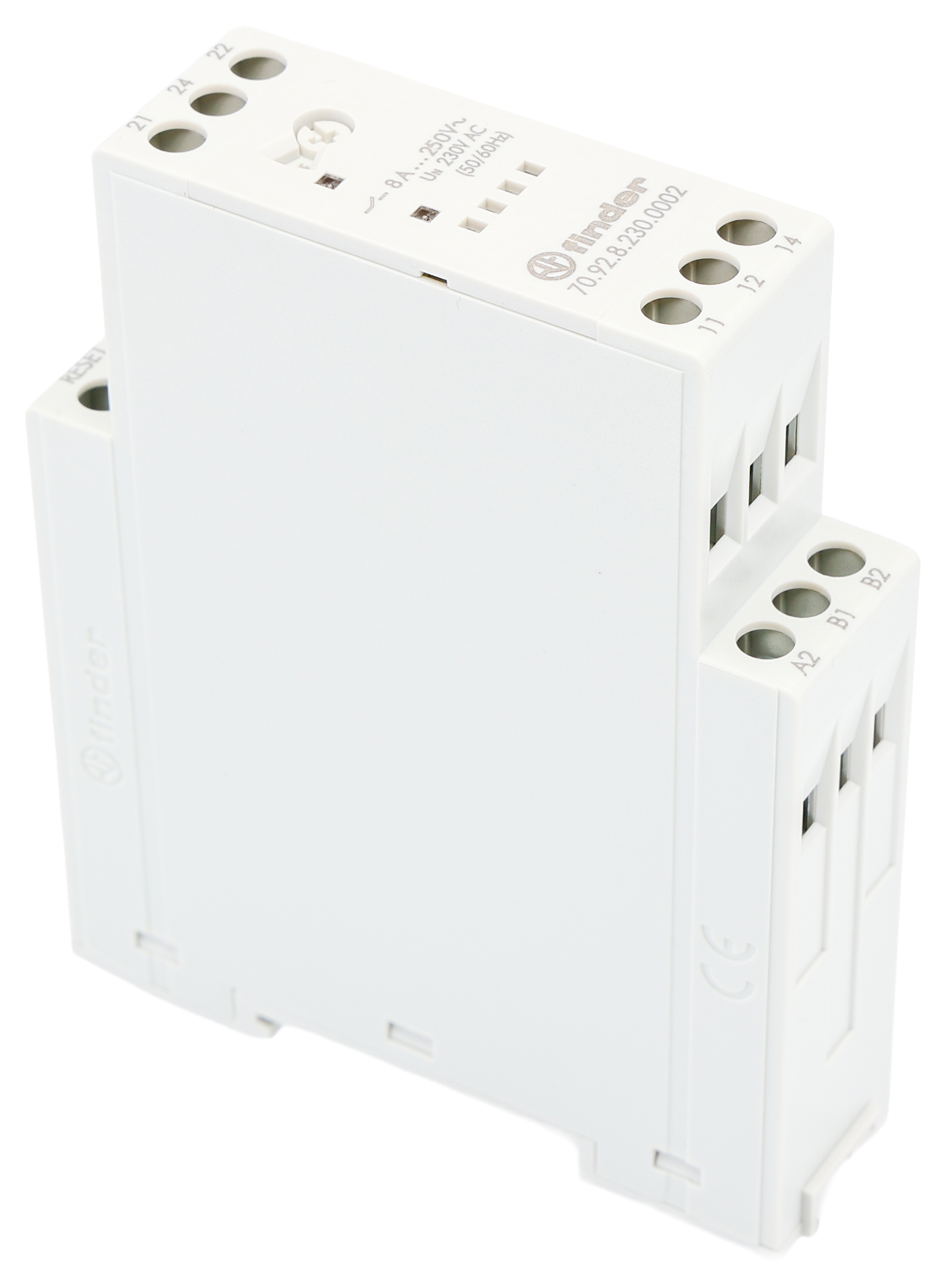 709282300002 Finder NFC Monitoring Relay, 1 Phase, DPDT-2 CO, Rail, 24 V dc 230 V ac