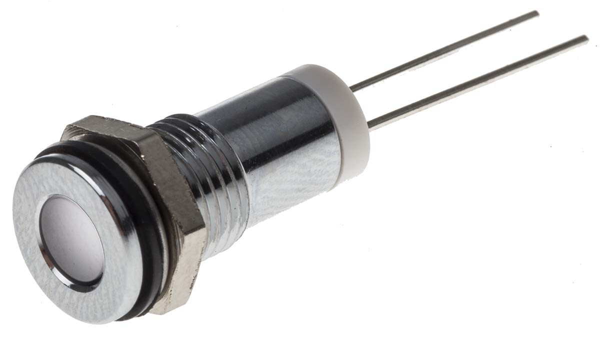 RS PRO White Panel Mount Indicator, 2V dc, IP67