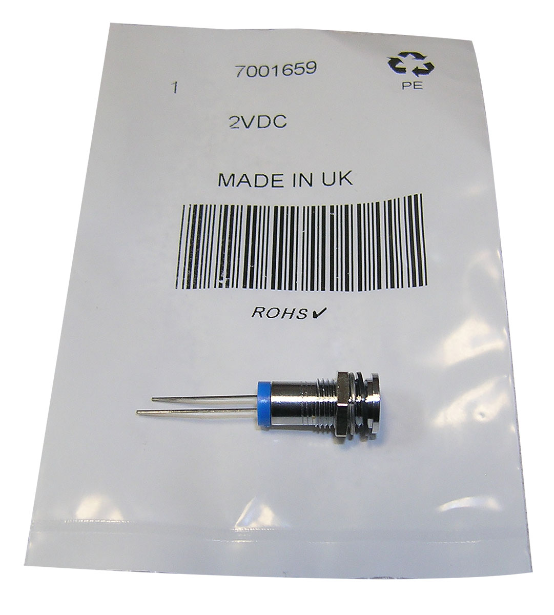 RS PRO Blue Panel Mount Indicator, 2V dc, IP67