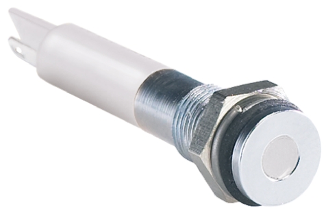 RS PRO White Panel Mount Indicator, 24V dc, Solder Tab Termination, IP67