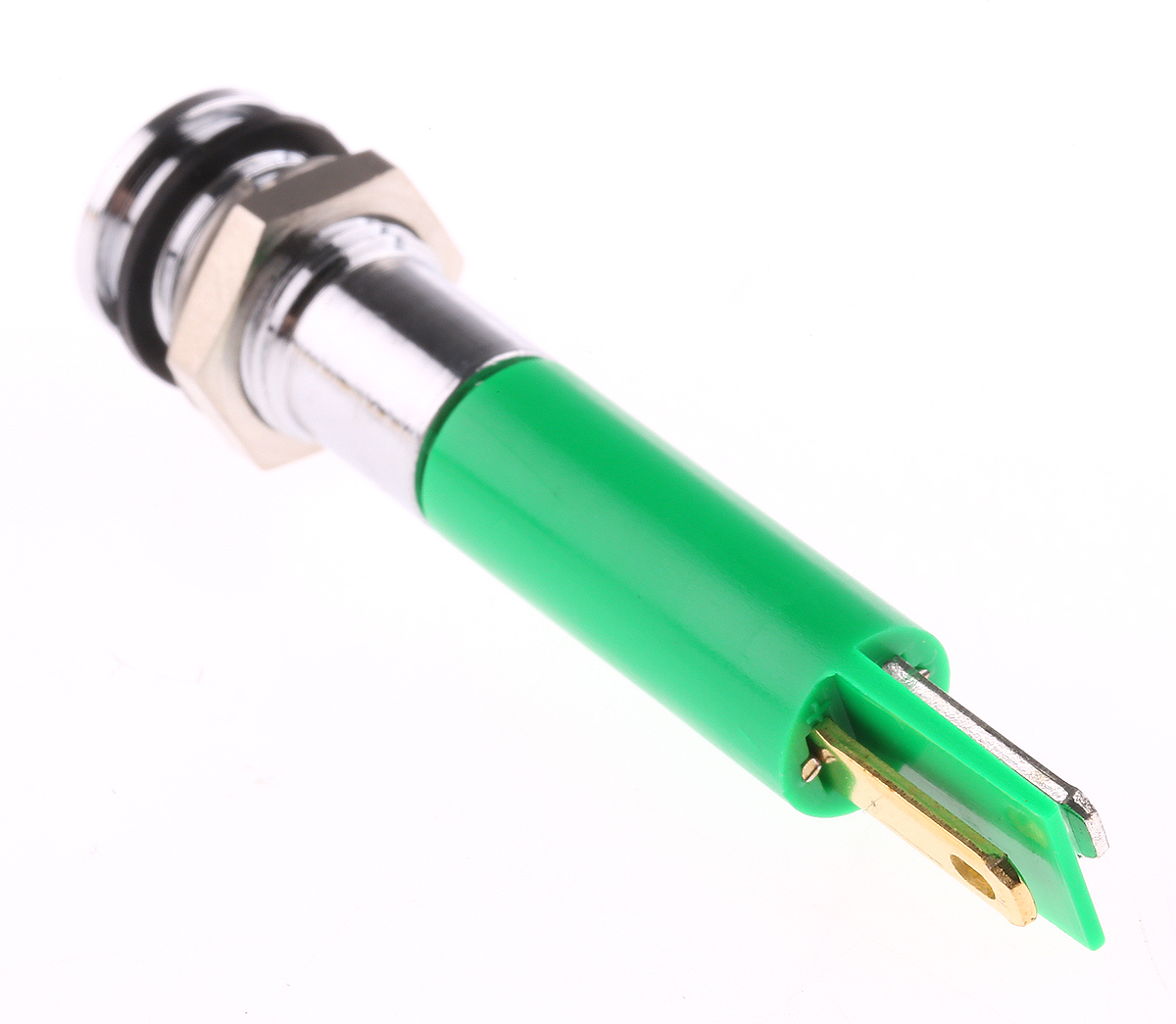 700-1697 RS PRO Green Panel Mount Indicator, 220V ac, Solder Tab Termination, IP67