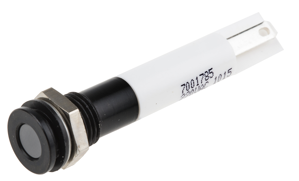 RS PRO White Panel Mount Indicator, 220V ac, Solder Tab Termination, IP67