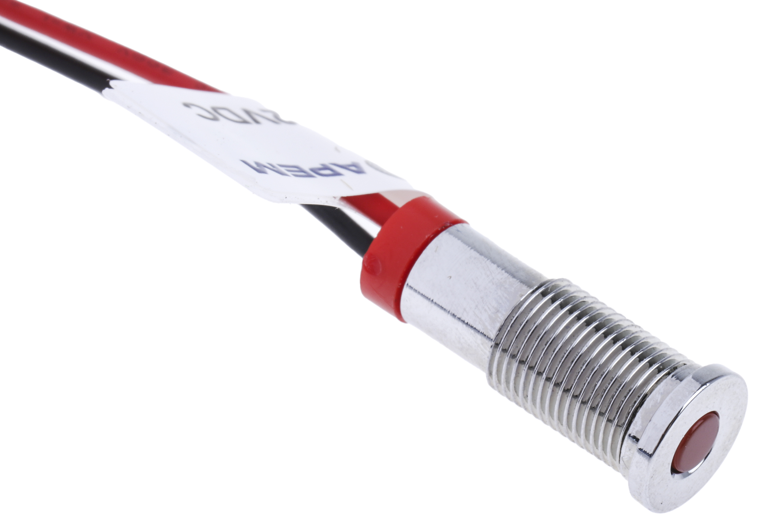 RS PRO Red Panel Mount Indicator, 2V dc, Lead Wire Termination, IP67