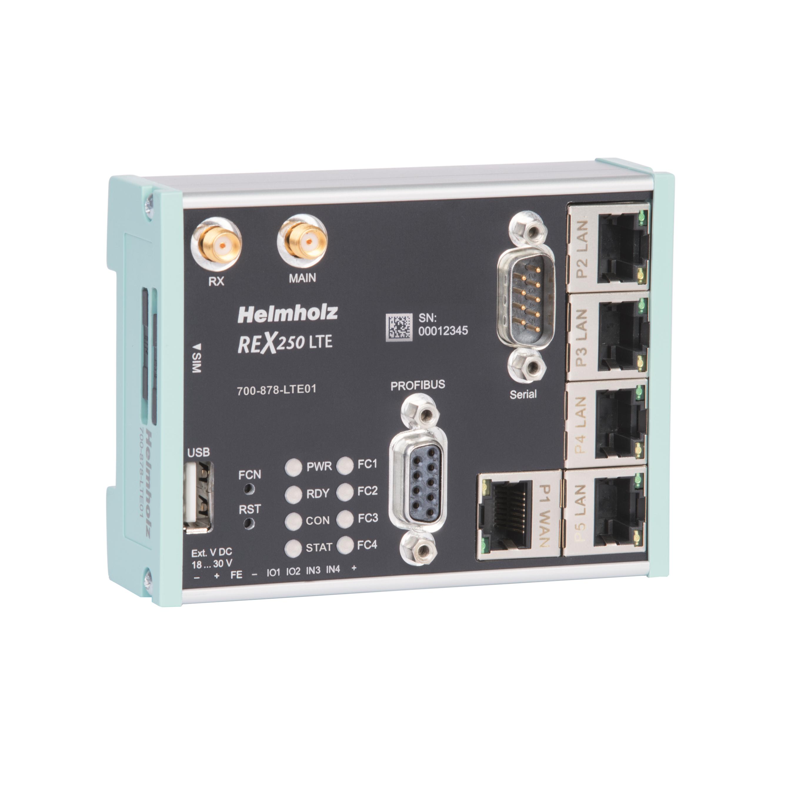 Helmholz GmbH & Co. KG REX 100 LTE REX 100 LTE, 4 Port RJ45 Socket