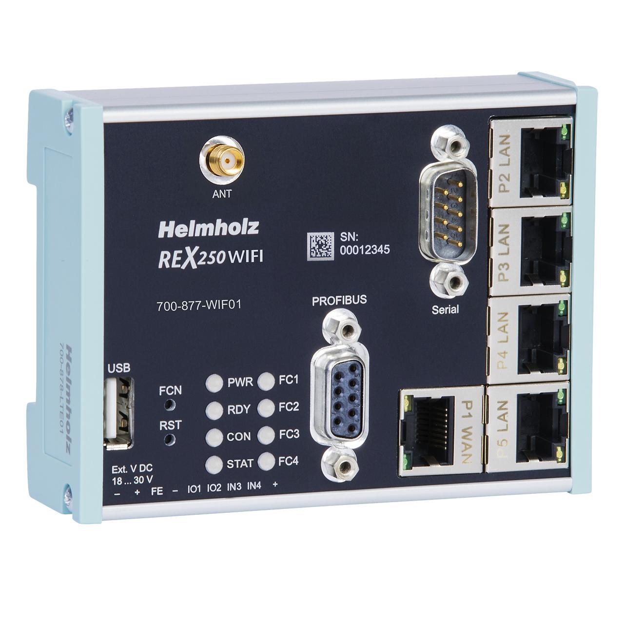 Helmholz GmbH & Co. KG 700-878-WIF02 700-878-WIF02, 5 Port RJ45 Socket, 10 Base-T, 100 Base-T