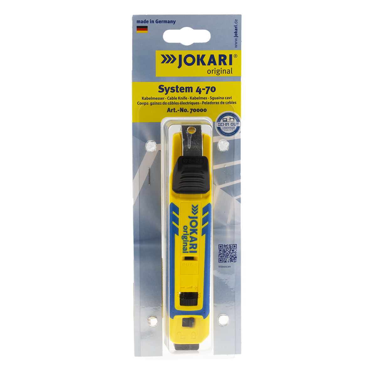 70000 Jokari Multi-Core Wire Stripper, 8 to 28 mm, 28 mm Overall