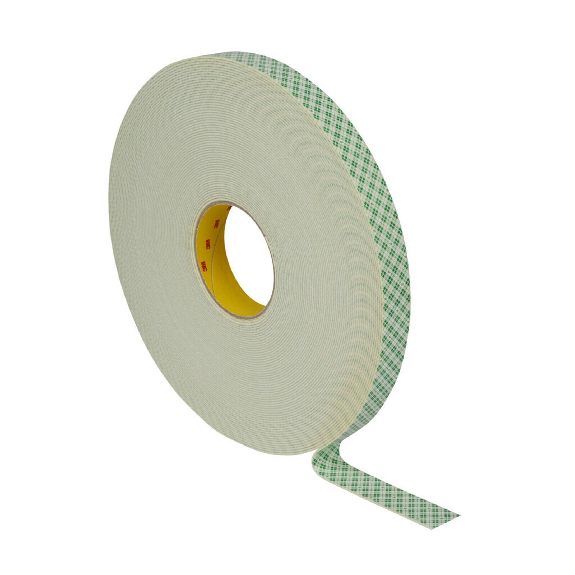 3M 402638 White Foam Tape, 38mm x 33 m, 1.1 mm Thick