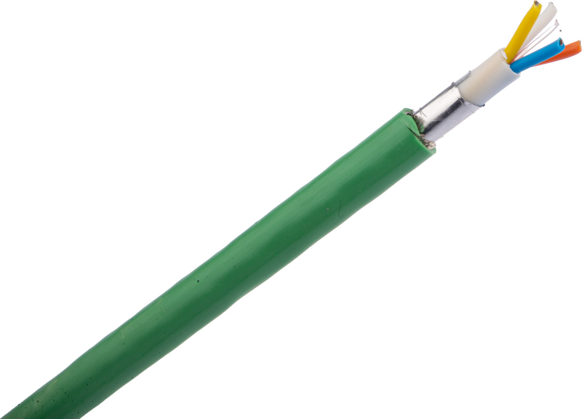 Belden 70007E, 305 m Cat5e Ethernet Cable, Green Polyvinyl Chloride Sheath Screened, Shielded