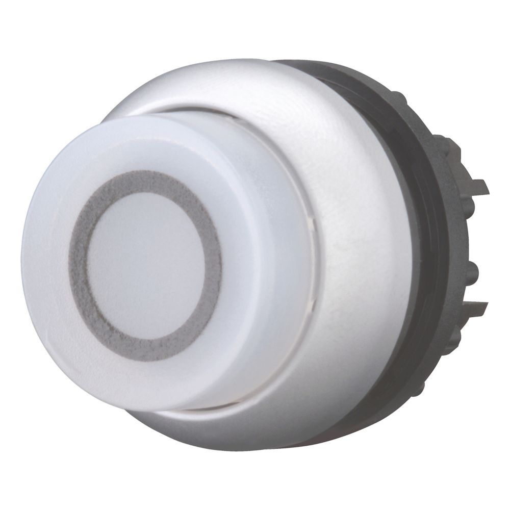 Eaton M22 Series White Maintained Push Button Head, 22 mm Cutout, IP69K
