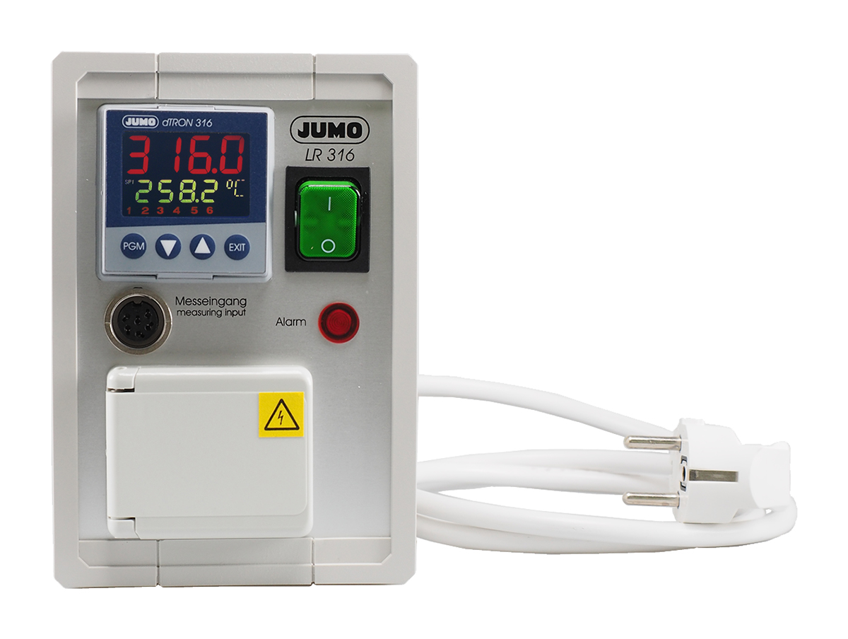 Jumo dTRON 316 PID Temperature Controller, 3 Output 3 Relay 230V ac On-Off
