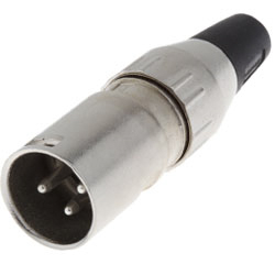 Deltron Cable XLR Connector, Straight, 50V Male, 5 Way, Silver Plating