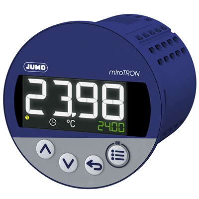 7010910-01-25-02000 Jumo miroTRON Panel Mount Controller 2 Input, 1 Output Relay 230V ac PID Controller, Temperature Control