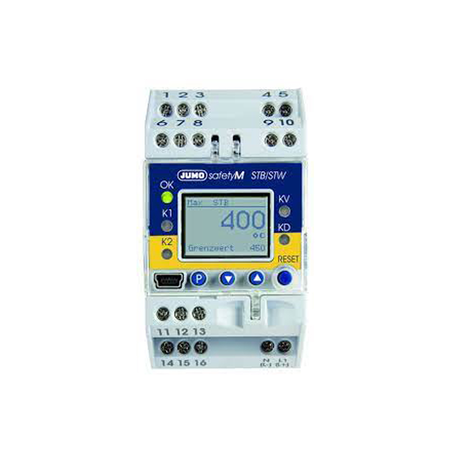 Jumo safetyM DIN Rail Temperature Limiter 2 Input, 2 Output Relay 240V ac