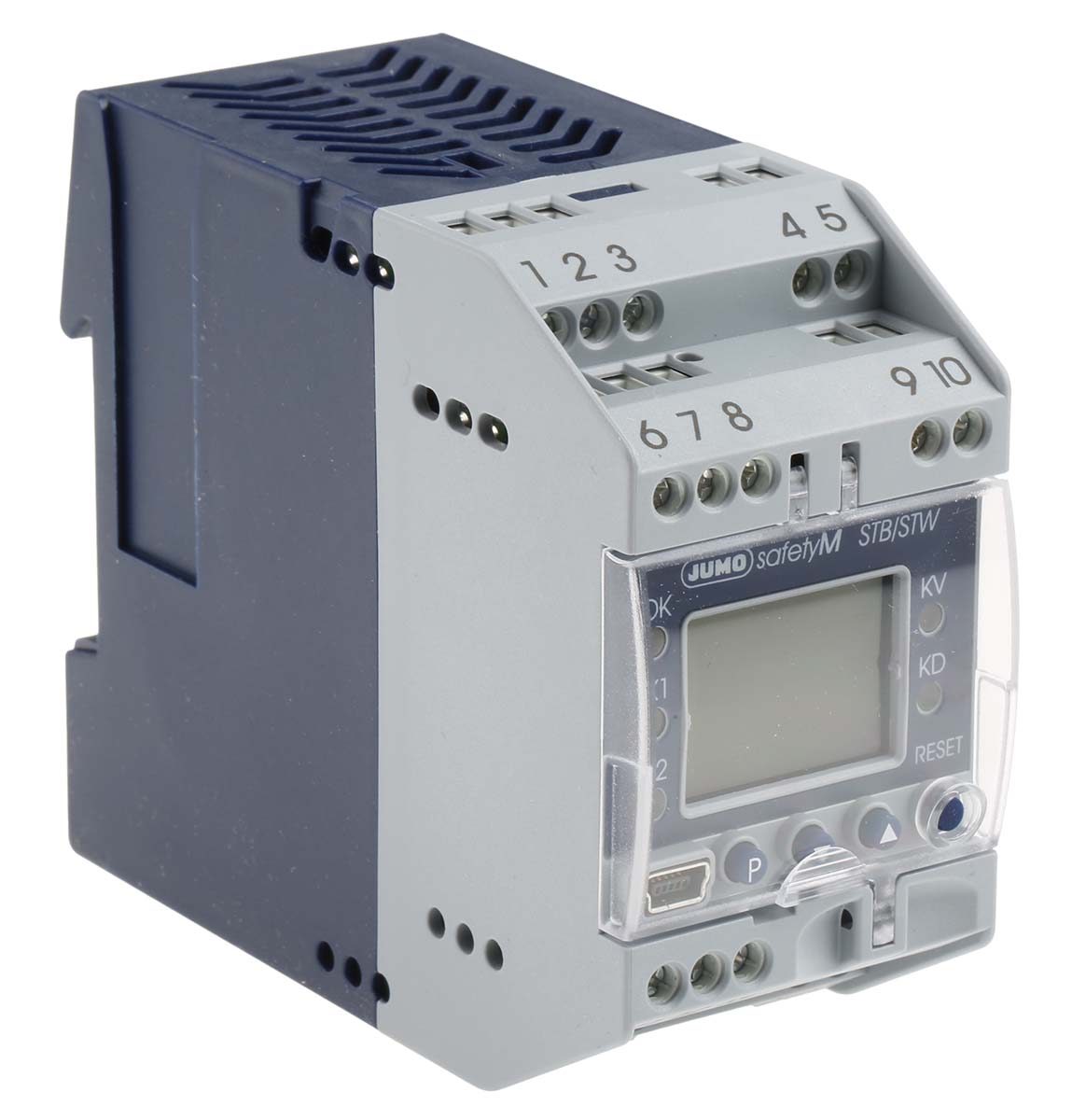7011508-01-0253-2001-23005 Jumo STB/STW DIN Rail Temperature Limiter 2 Input, 2 Output 2 Relay 240V ac On-Off