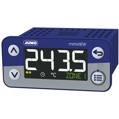 Jumo miroVIEW LCD Digital Panel Multifunction Meter for Temperature,  28.5 mm  x 69 mm