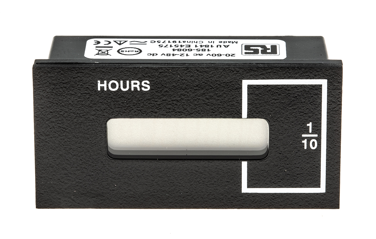 Curtis 700 Hour Meter, 6 Digit LCD 60V ac