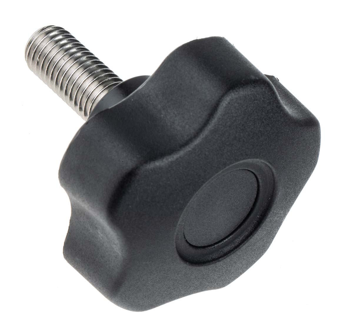 702-7658 RS PRO Black Polypropylene Multiple Lobes Clamping Knob, M12, Threaded Stud