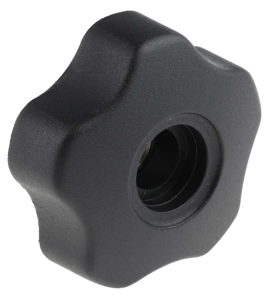 702-7683 RS PRO Black Polypropylene Multiple Lobes Clamping Knob, M12, Threaded Through Hole