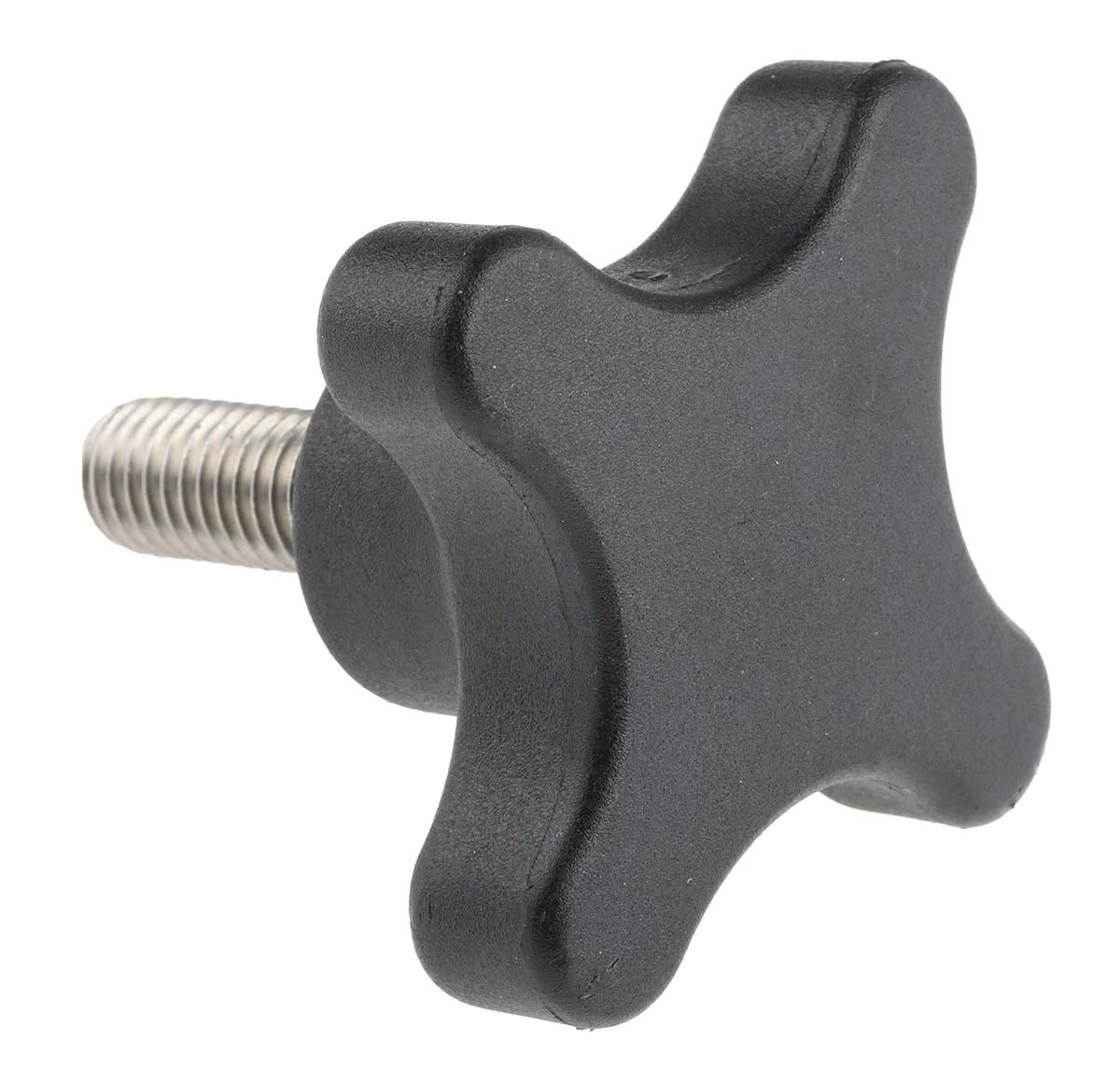 702-7746 RS PRO Black Polypropylene 4-Arm Clamping Knob, Threaded Stud