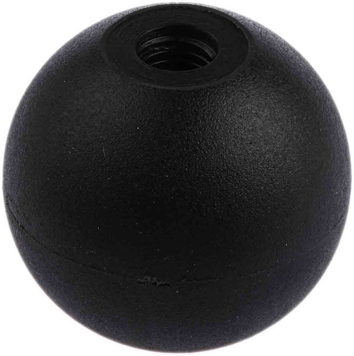 702-7784 RS PRO Black Polyamide 6 Ball Clamping Knob, Threaded Through Hole