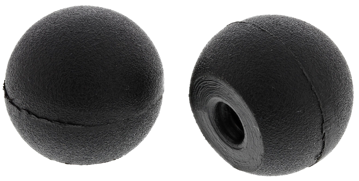 RS PRO Black Nylon Ball Clamping Knob, M4, Screw