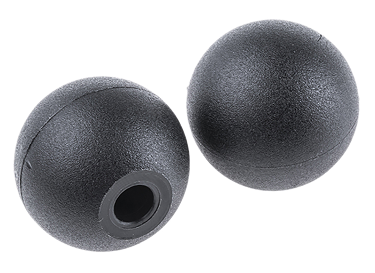 RS PRO Black Duroplast Ball Clamping Knob, Screw