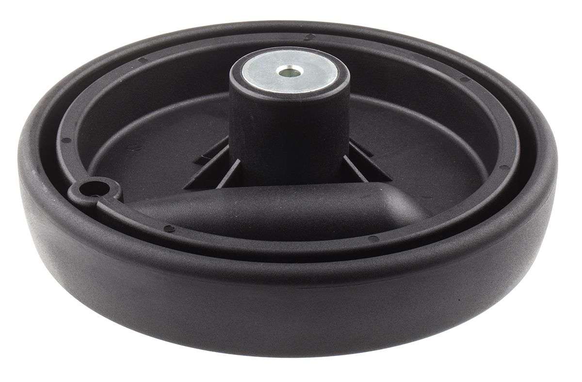 702-7853 RS PRO Black Thermoplastic Hand Wheel, 200 mm diameter