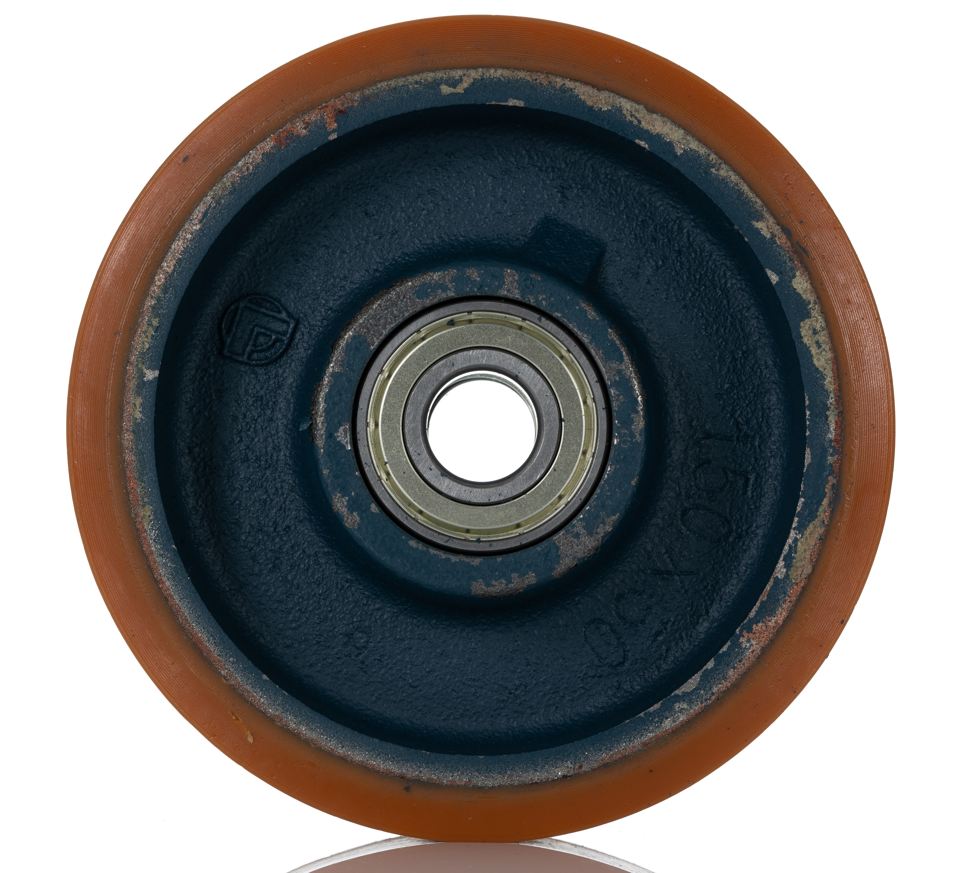 7020-cc LAG Orange, Blue Polyurethane Trolley Wheel, 700 kg