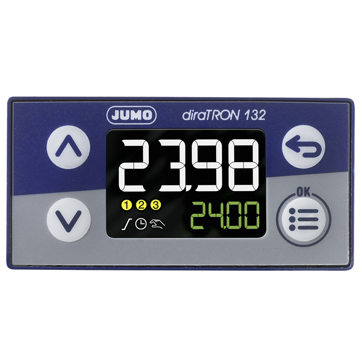 Jumo JUMO diraTRON Panel Mount PID Temperature Controller 2 Input, 1 Output 1 Relay 240V ac PID Controller