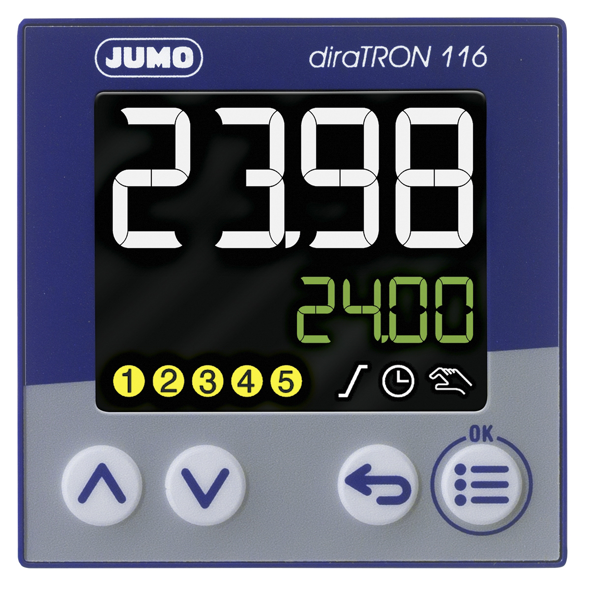 Jumo diraTRON Panel Mount PID Temperature Controller 3 Input, 3 Output 2 Relay 240V ac PID Controller