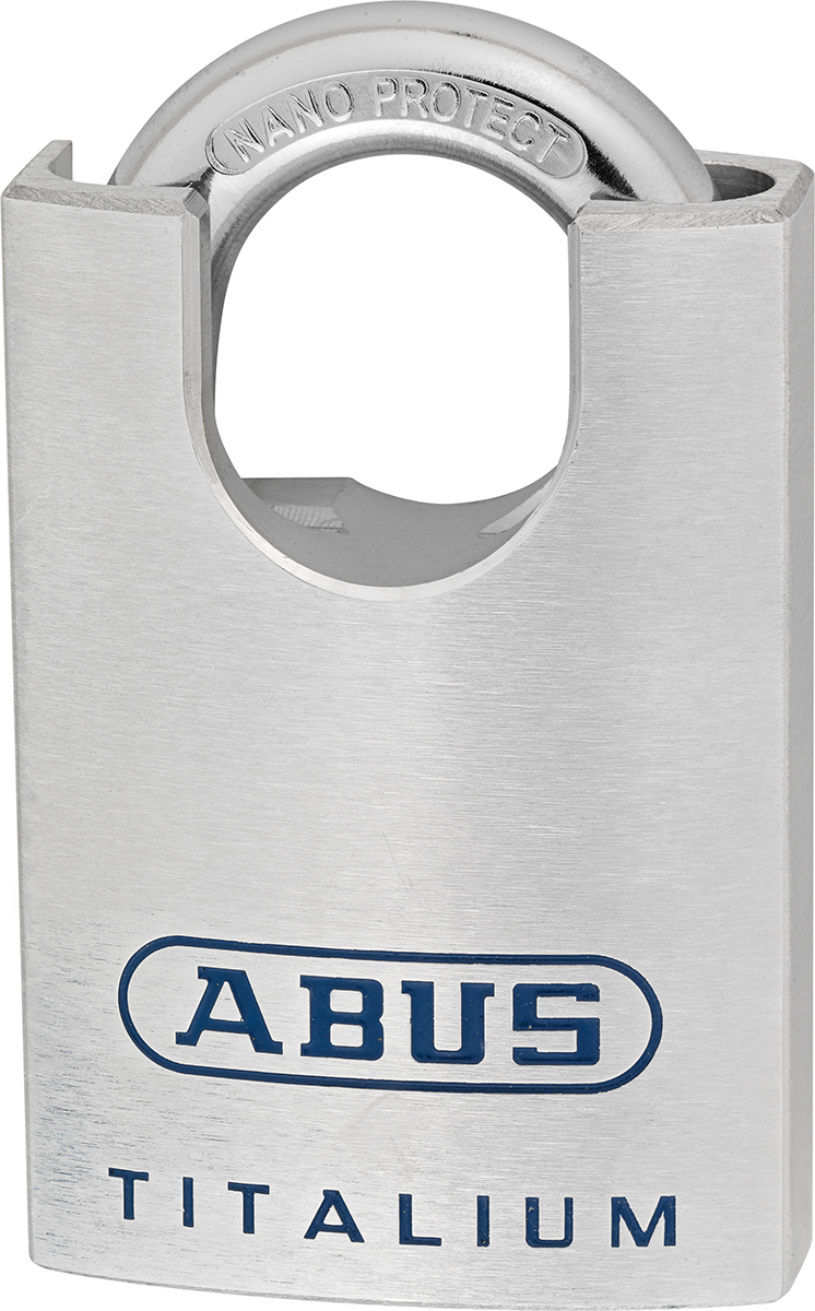 ABUS Keyed Titalium Safety Padlock Weatherproof, 9.5 mm Shackle, 50mm Body