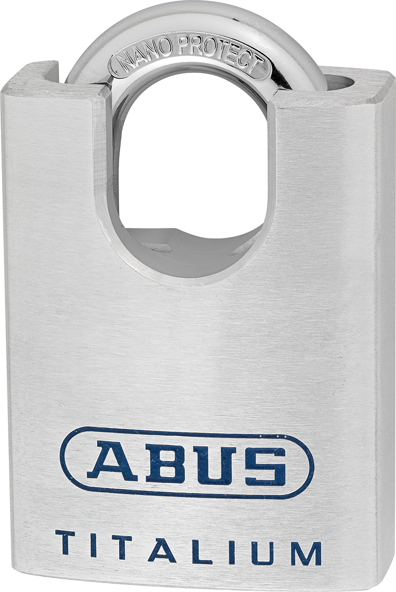 70267 ABUS Key Titanium Safety Padlock Weatherproof, 11 mm Shackle, 60 mm Body