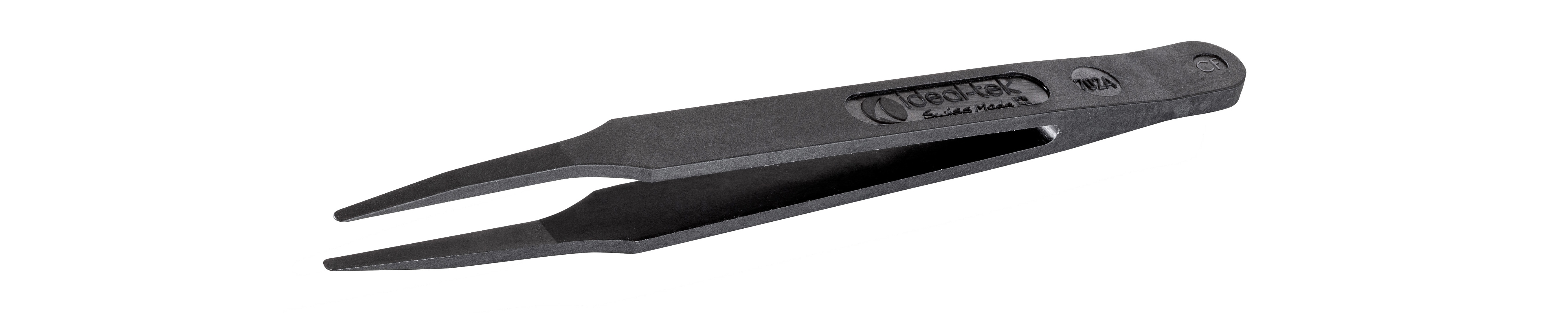 ideal-tek 115mm Polyamide, Plastic Flat, Straight, Very Fine, Round ESD Safe Tweezer
