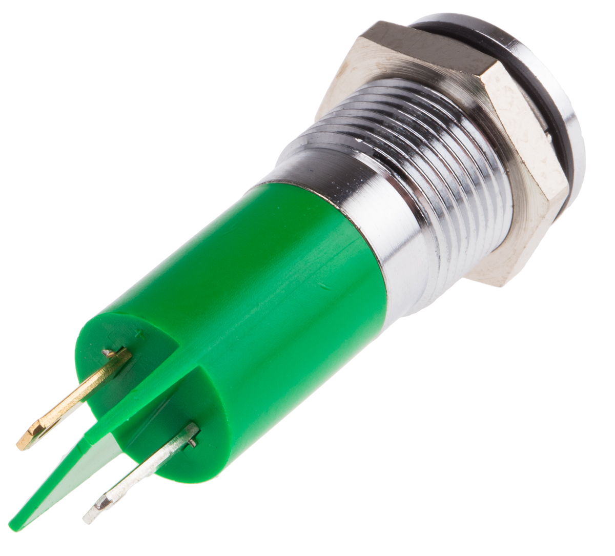 703-8838 RS PRO Green Panel Mount Indicator, 24V dc, Solder Tab Termination, IP67